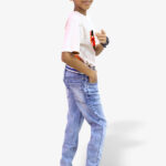 Straight Fit - Medium Blue Stone Wash - Mid Blue